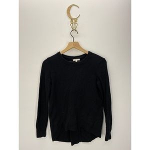 Madewell Crew Neck Long Sleeve Solid Sweater Black